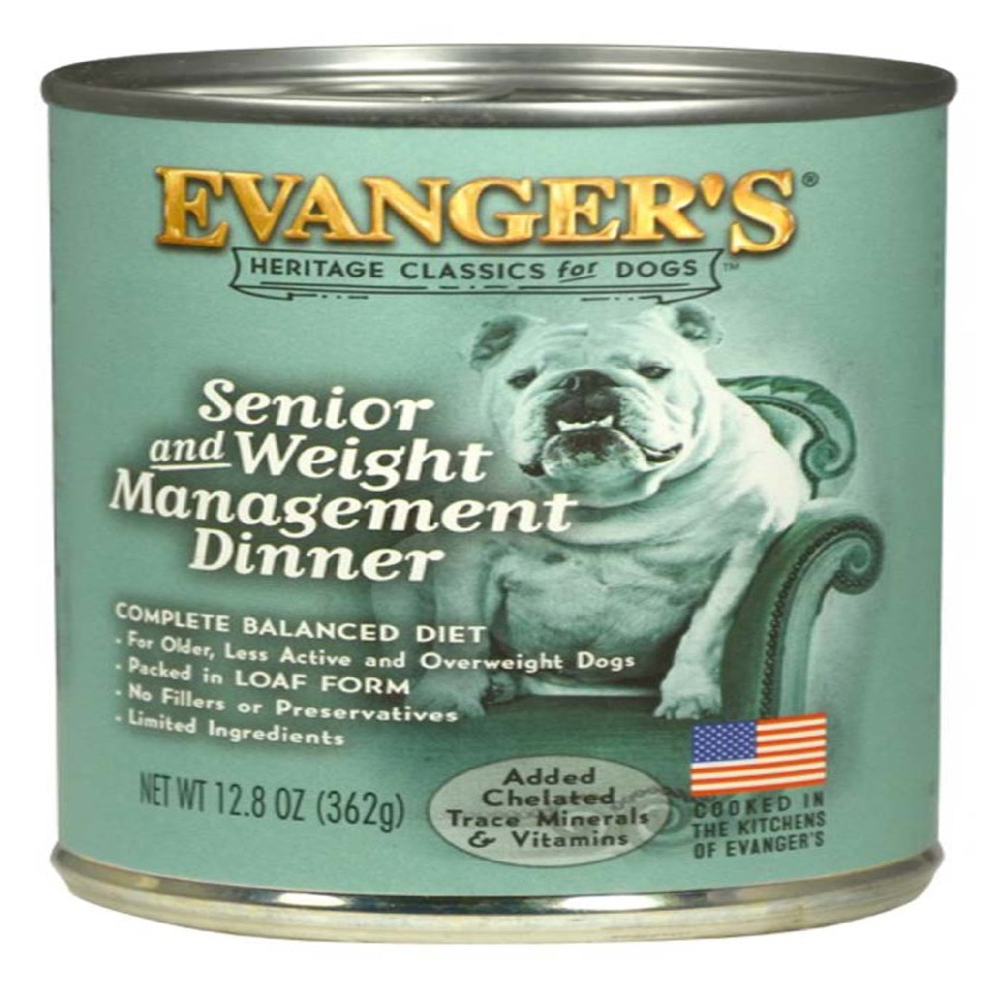 Evanger's Heritage Classic Senior/Weight Management Wet Dog Food Chicken 12.8oz 12pk