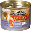 Evanger's Super Premium Wet Cat Food Rabbit & Quail 24ea/5.5 oz, 24 pk