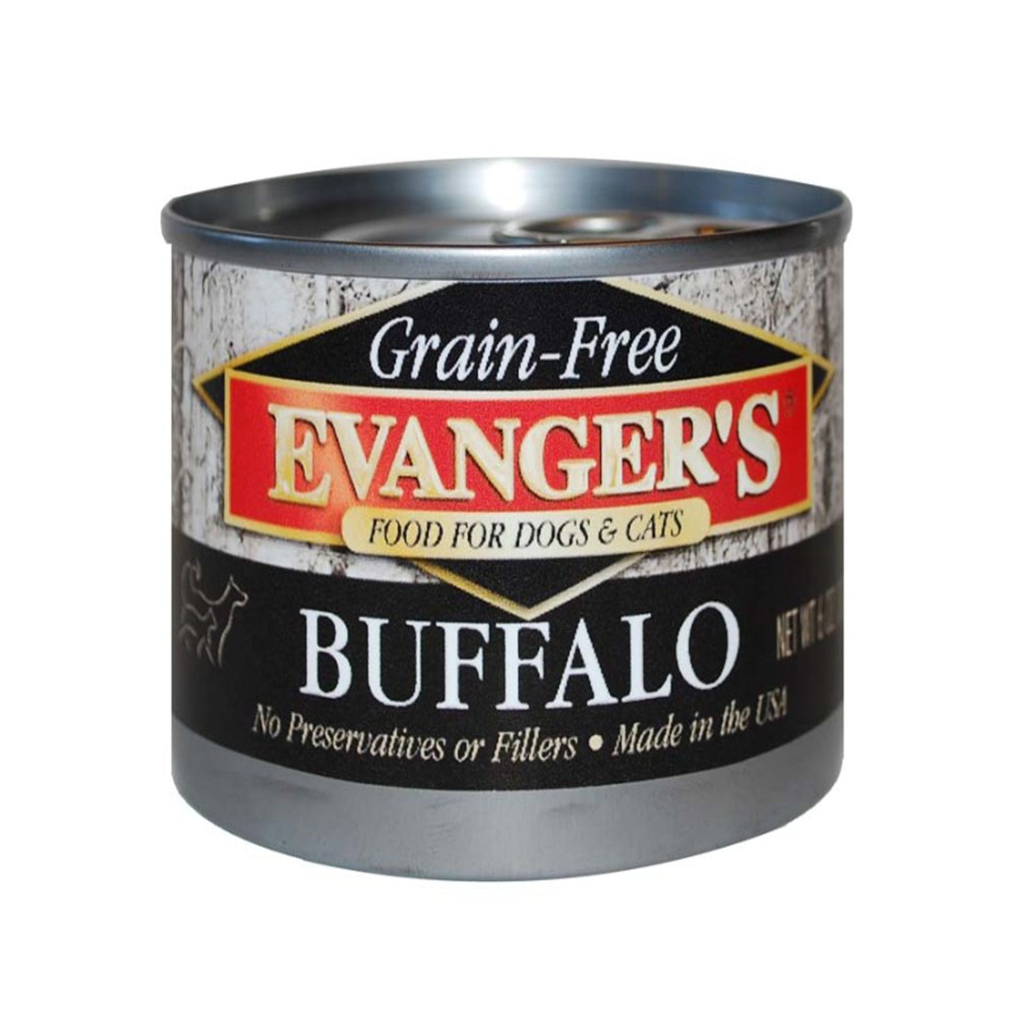 Evanger's Grain-Free Wet Dog & Cat Food Buffalo 6oz 24pk
