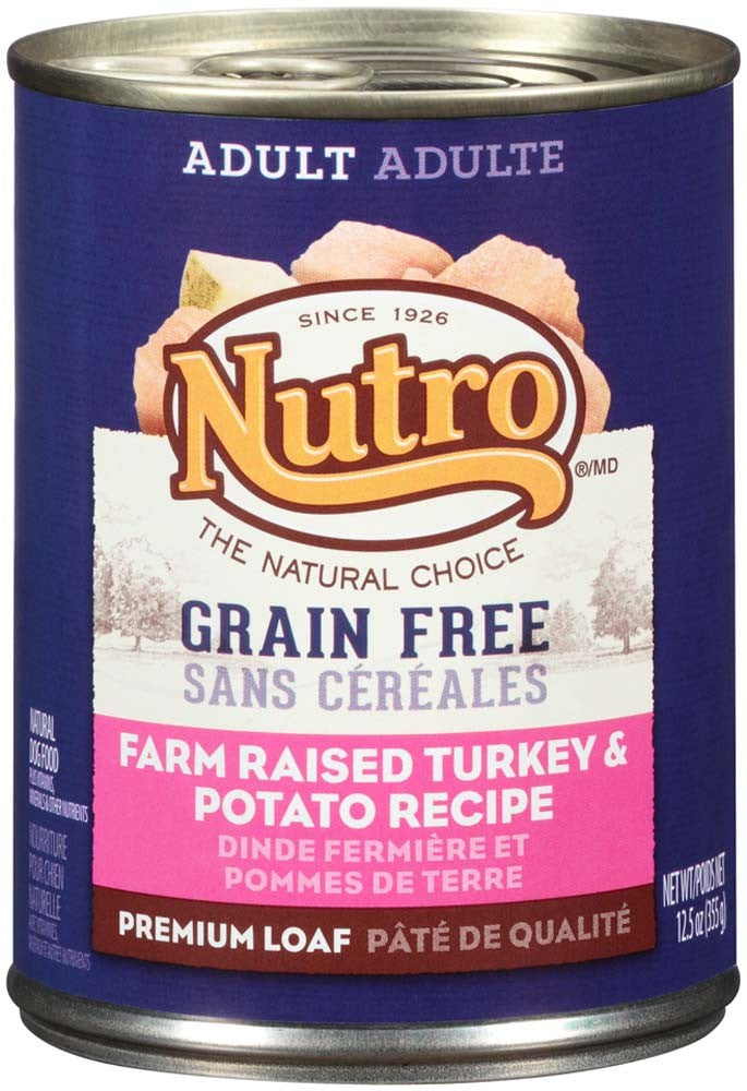 Nutro Grain Free Farm Raised Turkey And Potato Recipe Can Dog Food 12.5oz. (Case of 12)