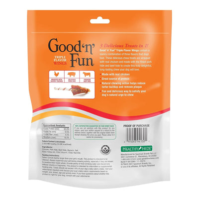 Good 'N' Fun Triple Flavor Wings Pork/Beef/Chicken 12oz.