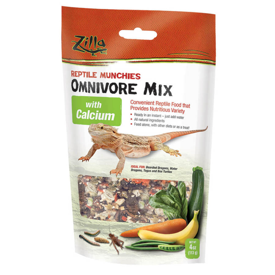 Zilla Reptile Munchies, Omnivore Mix with Calcium 1ea/4 oz