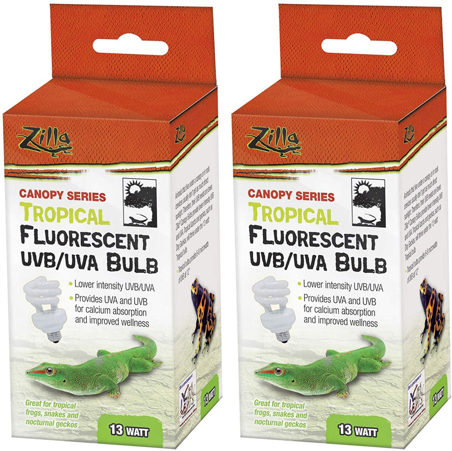 Zilla Canopy Series Fluorescent UVB/UVA Bulbs Tropical, 1ea/13 W