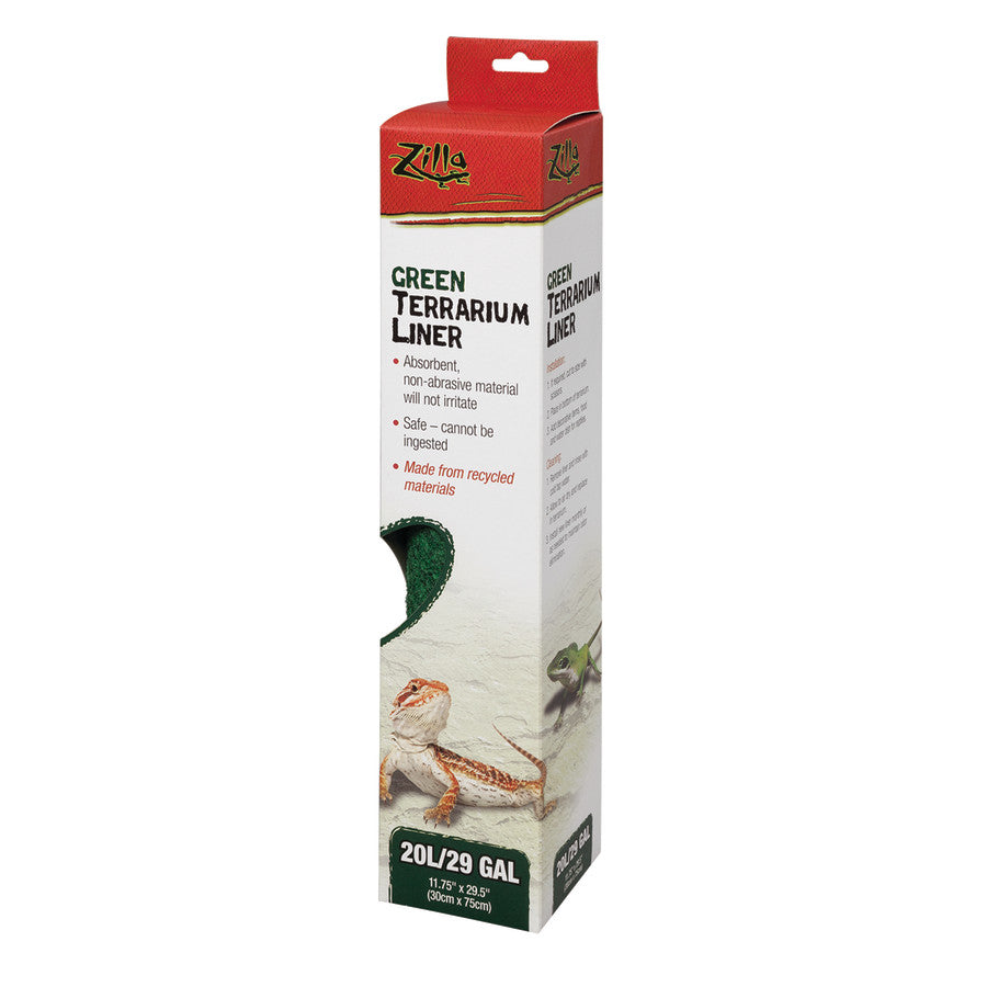 Zilla Reptile Terrarium Liner Green, 1ea/20L/29/37 gal