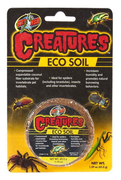 Zoo Med Creature Eco Soil Coconut Fiber Substrate Brown 1ea/45 g