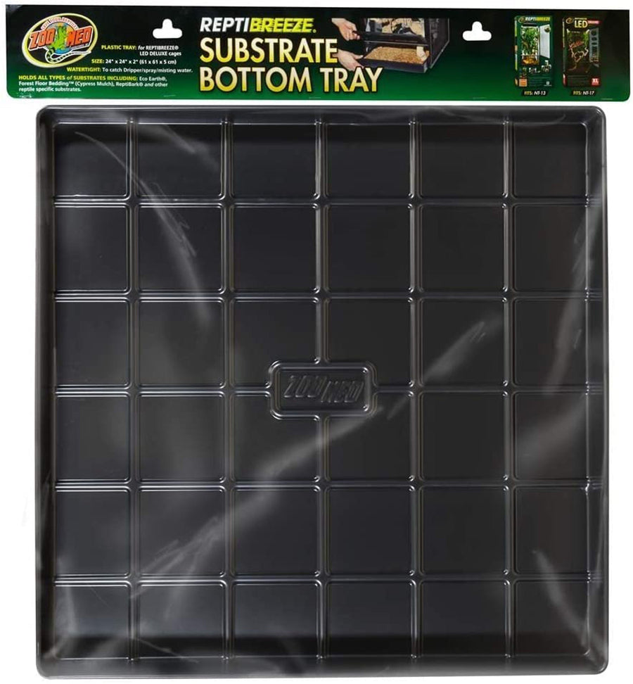 Zoo Med ReptiBreeze Substrate Bottom Tray Black, 1ea/24 In X 24 in