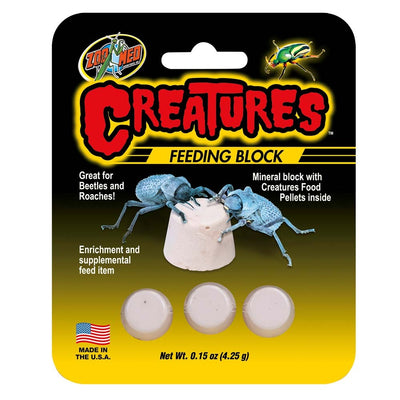 Zoo Med Creatures Feeding Block 1ea/0.15 oz, 3 pk