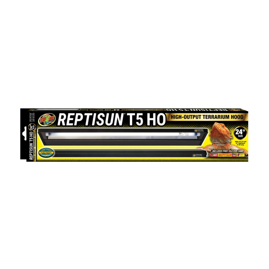 Zoo Med ReptiSun T5 HO Terrarium Hood w/ 10.0 Bulb 1ea/24 in