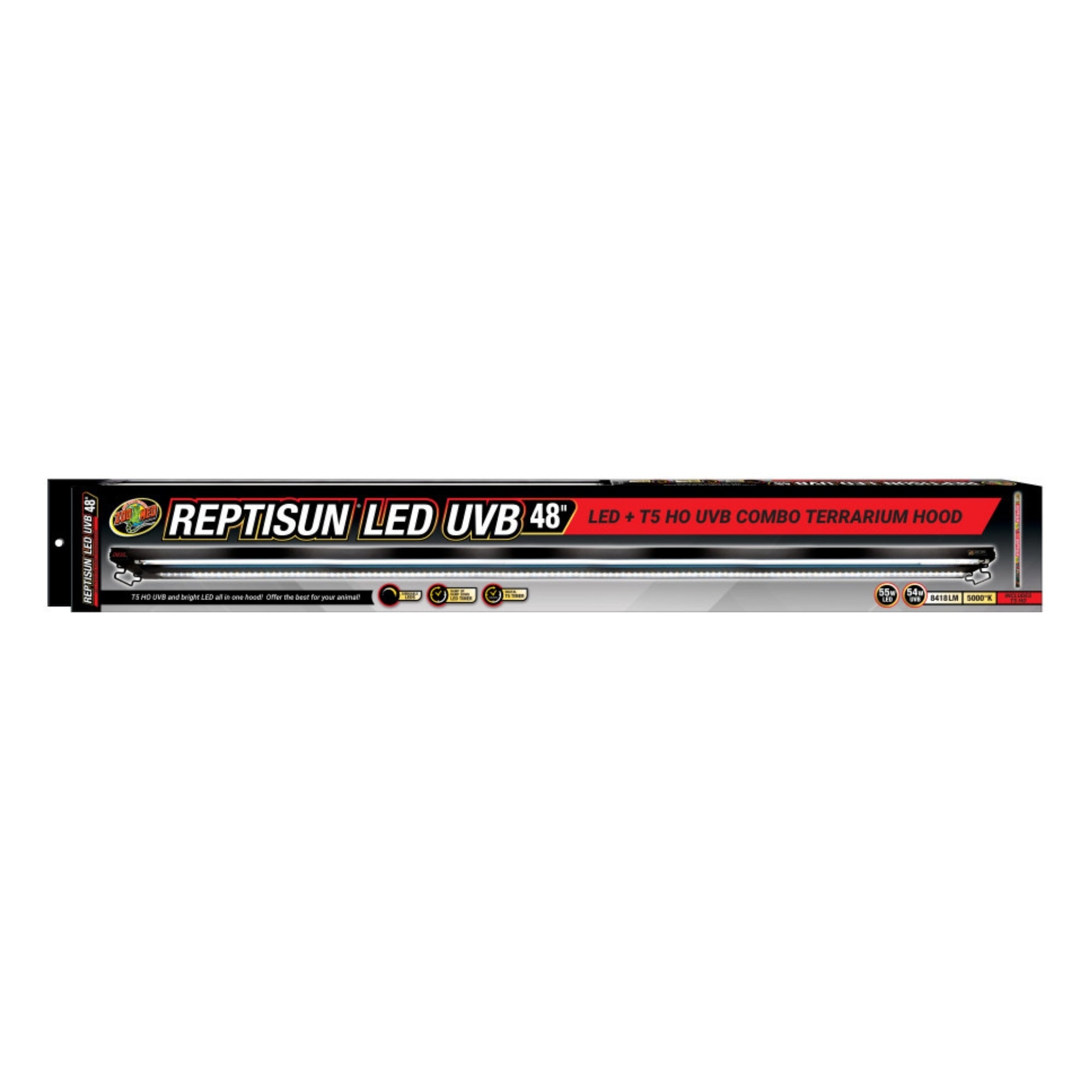 Zoo Med Reptisun LED UVB Combo Terrarium Hood 1ea/48 in