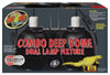 Zoo Med Combo Deep Dome Dual Lamp Fixture Black 1ea