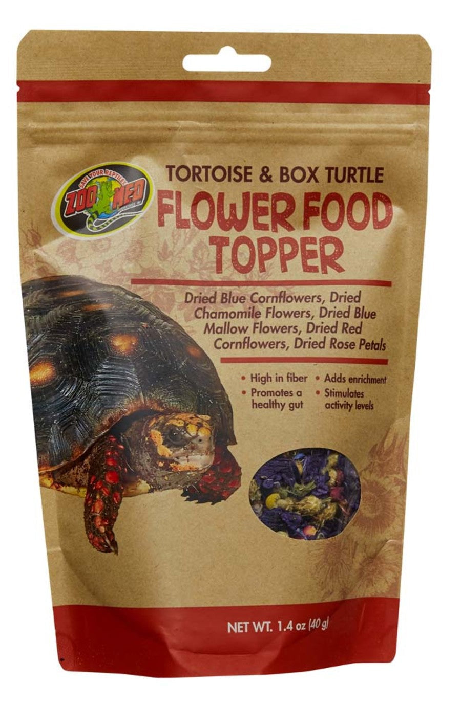 Zoo Med Tortoise  Box Turtle Flower Food Topper 1ea/1.4 oz