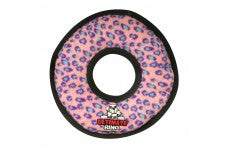 Tuffy Ultimate Ring Durable Dog Toy Pink Leopard, 1ea/11 in