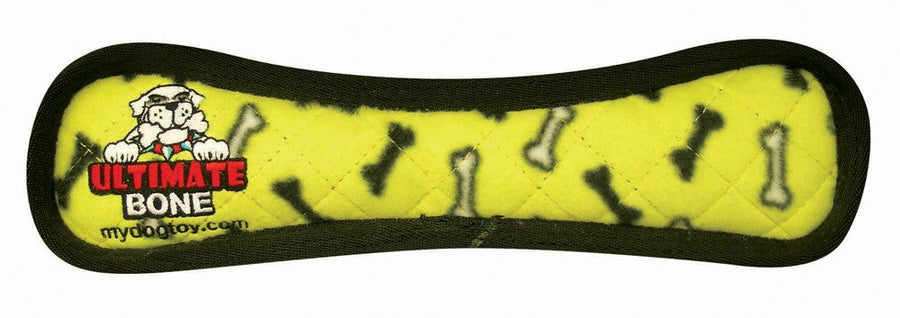Tuffy Ultimate Bone Durable Dog Toy Yellow Bone, 1ea/13 in