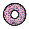 Tuffy Jr Ring Durable Dog Toy Pink Leopard 1ea/7 in