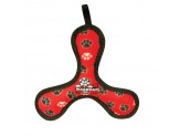 Tuffy Jr Boomerang Durable Dog Toy Red Paw, 1ea/8 in