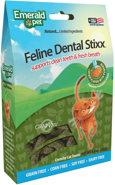 Emerald Pet Feline Dental Stixx Cat Treats Tuna 3.6oz