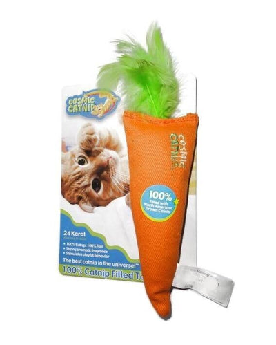 OurPets Cosmic 24 Karat Carrot Catnip Cat Toy Orange, Green 1ea