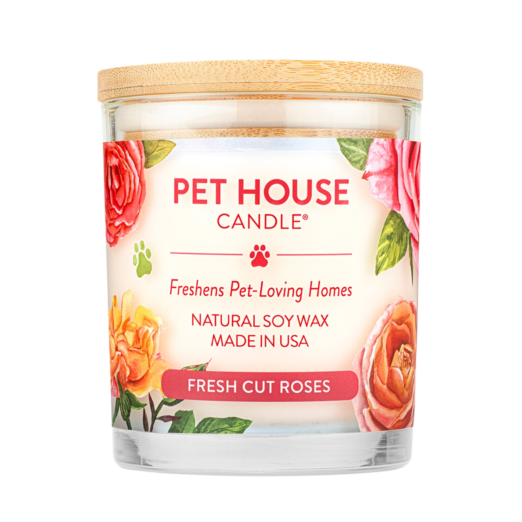 Pet House Candle Fresh Cut Roses Large Case of 3