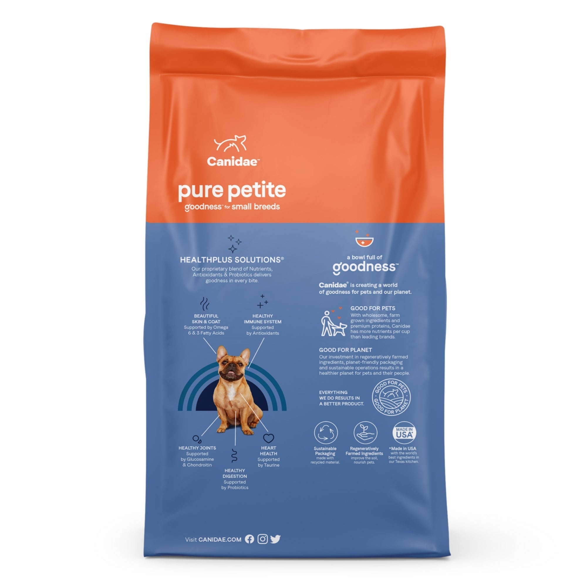 CANIDAE PURE Goodness Petite Small Breed Adult Dry Dog Food Chicken 4lb