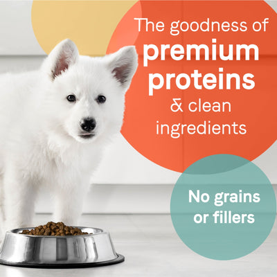 CANIDAE PURE Farm To Bowl GrainFree LID Dry Puppy Food Wild  Caught Salmon  Sweet Potato, 1ea/22 lb