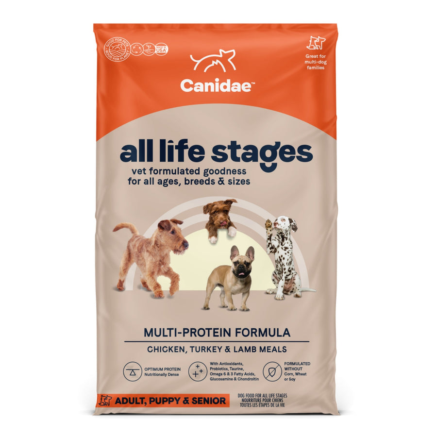 CANIDAE All Life Stages Multi-Protein Dry Dog Food Chicken, Turkey & Lamb 40lb