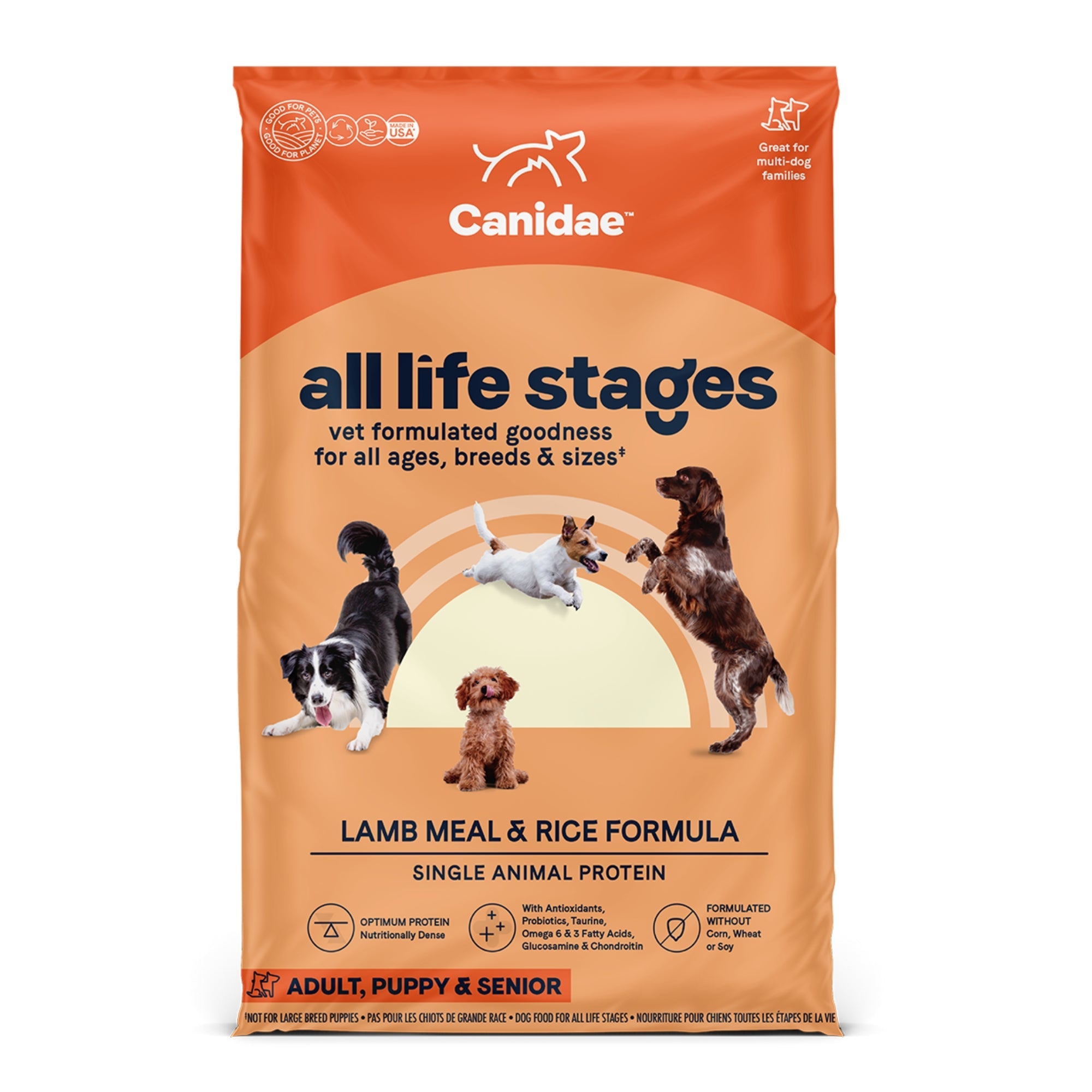 CANIDAE All Life Stages Dry Dog Food Lamb Meal & Rice 15lb