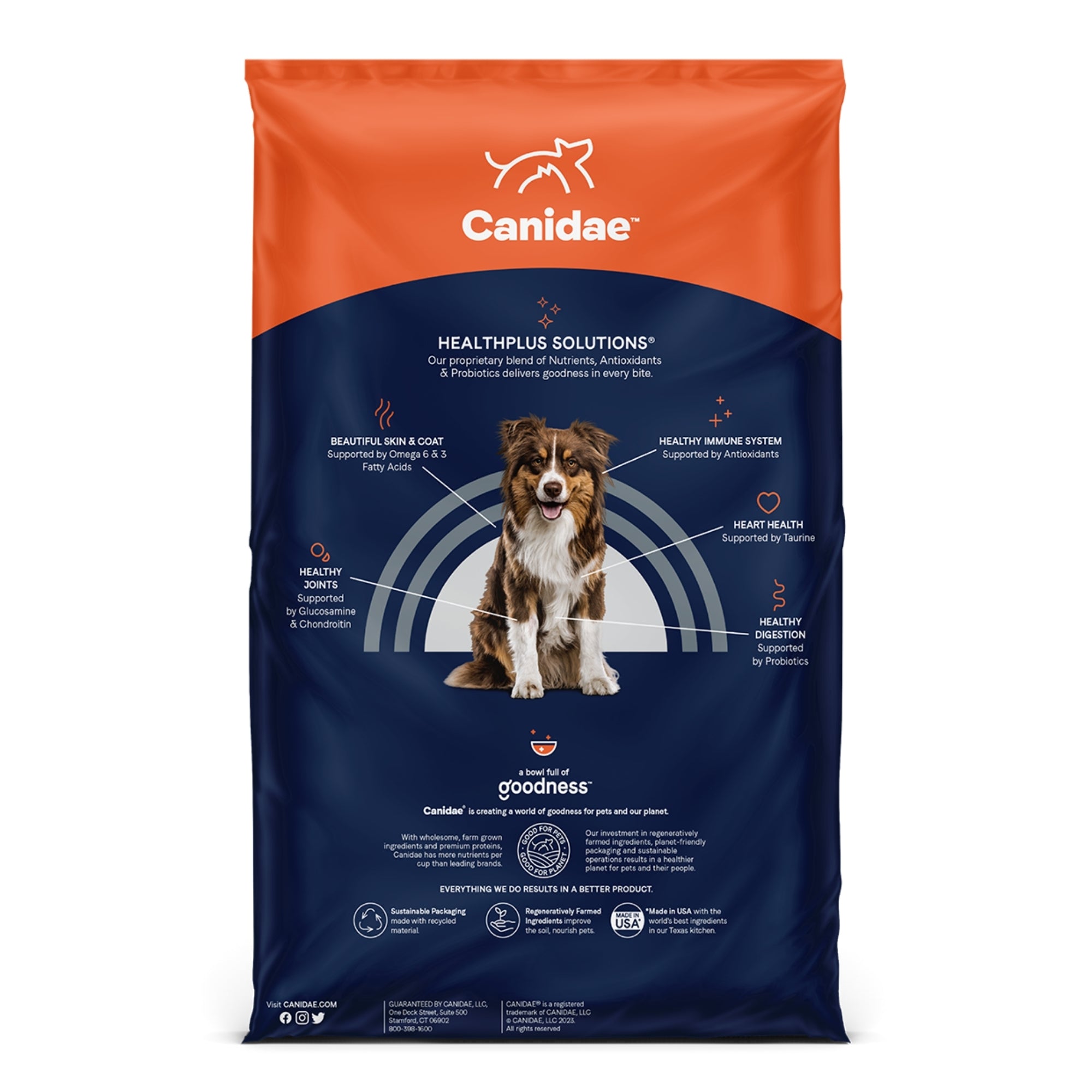 CANIDAE PURE Farm To Bowl GrainFree LID Dry Dog Food Duck  Sweet Potato, 1ea/22 lb