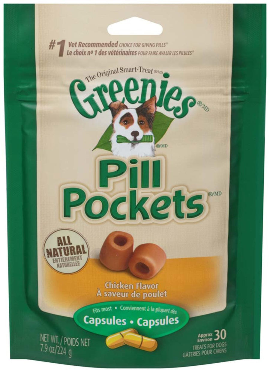 Greenies Pill Pockets for Capsules Chicken, 1ea/30 ct, 7.9 oz