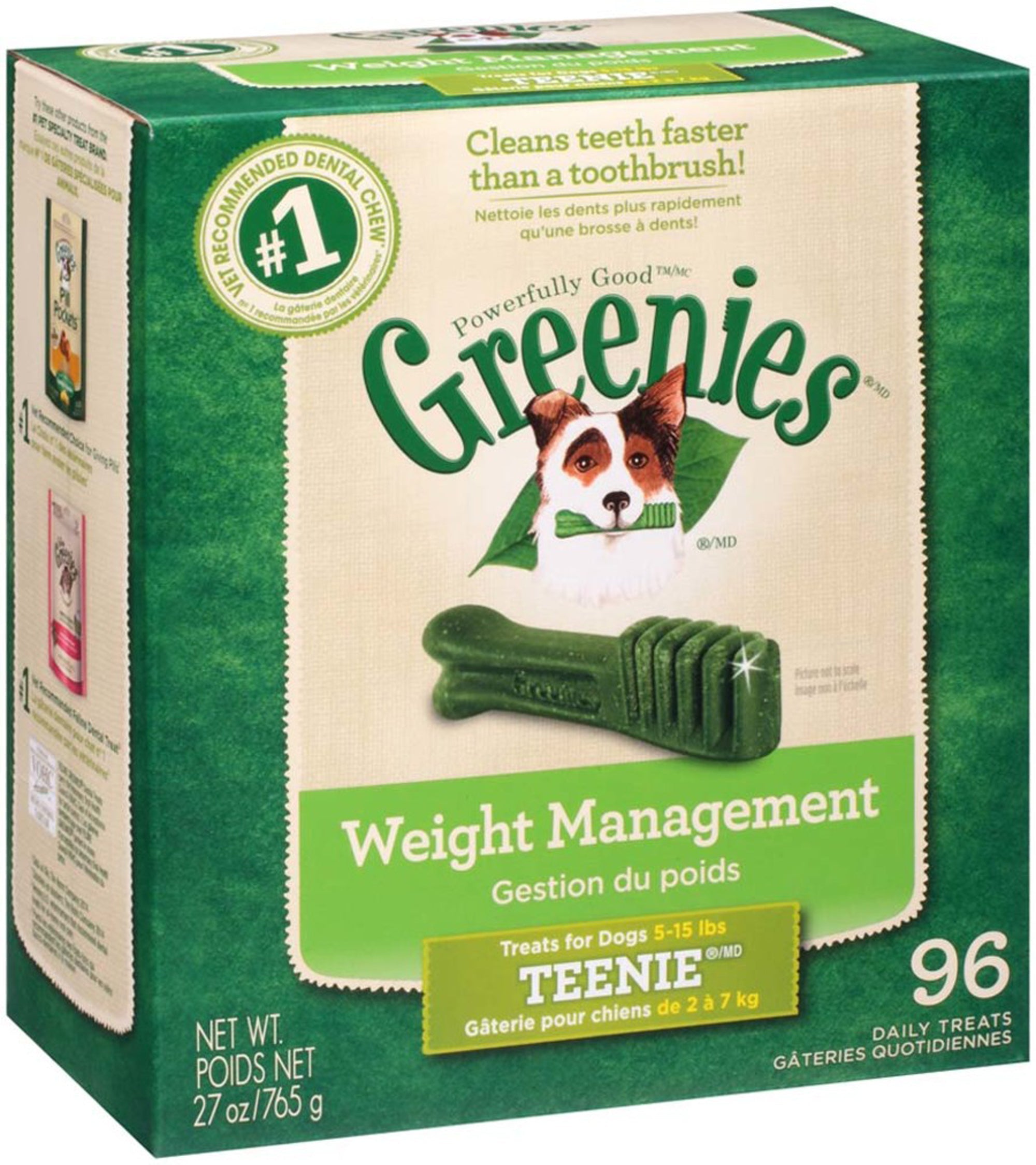 Greenies Weight Management Dog Dental Treats Teenie, 1ea/27 oz, 96 ct