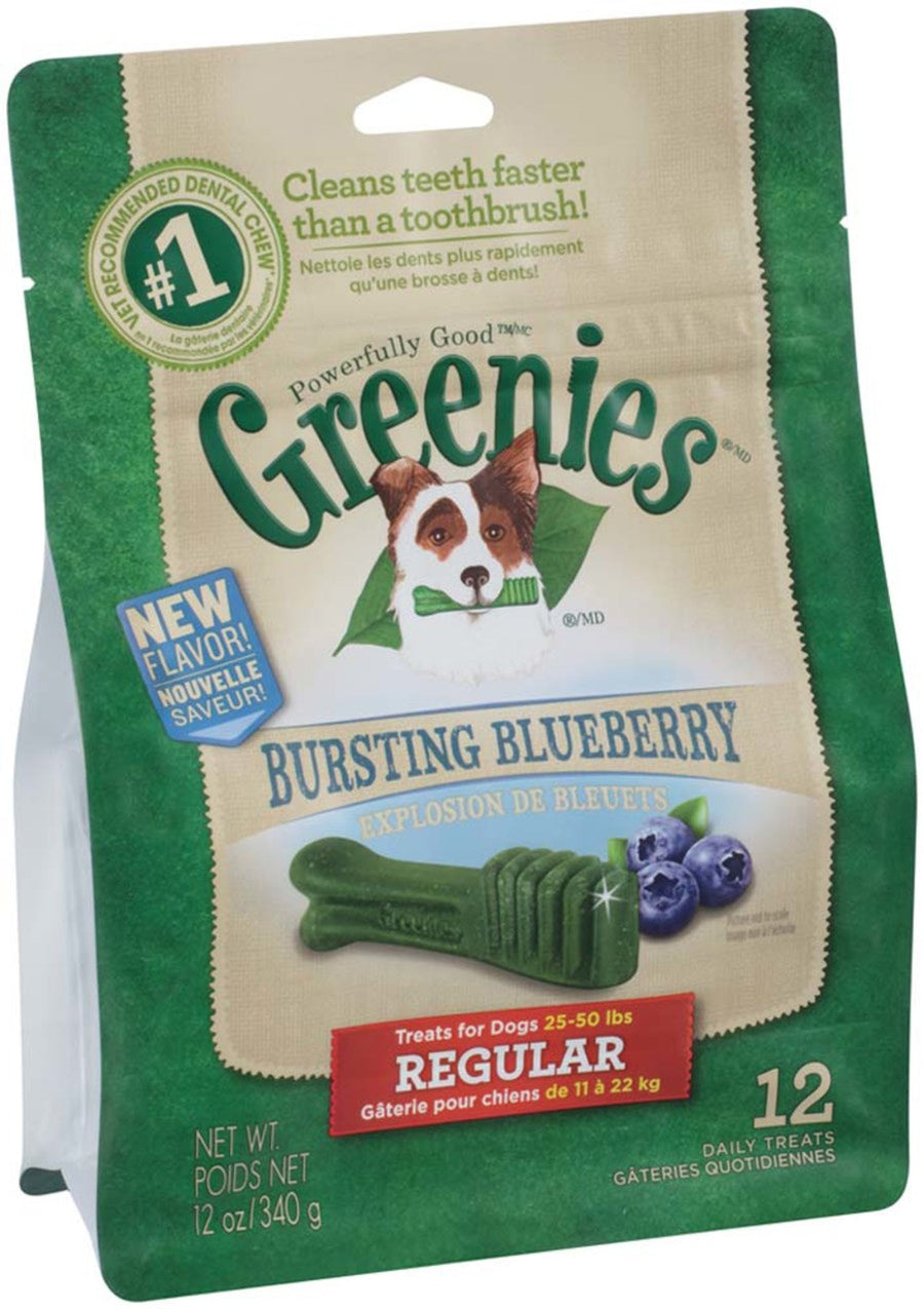 Greenies Dog Dental Treats Regular, Blueberry, 1ea/12 oz, 12 ct