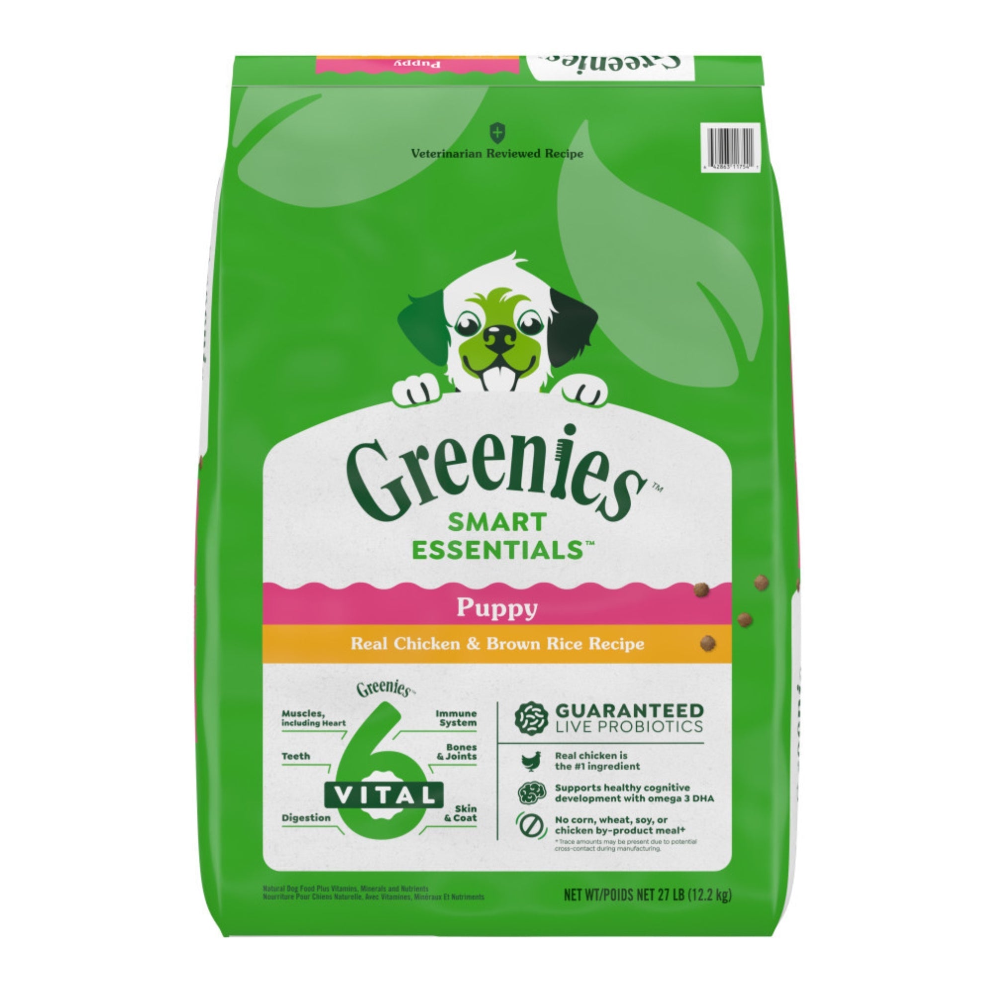 Greenies Smart Essentials Puppy High Protein Dry Dog Food Chicken 27lbs