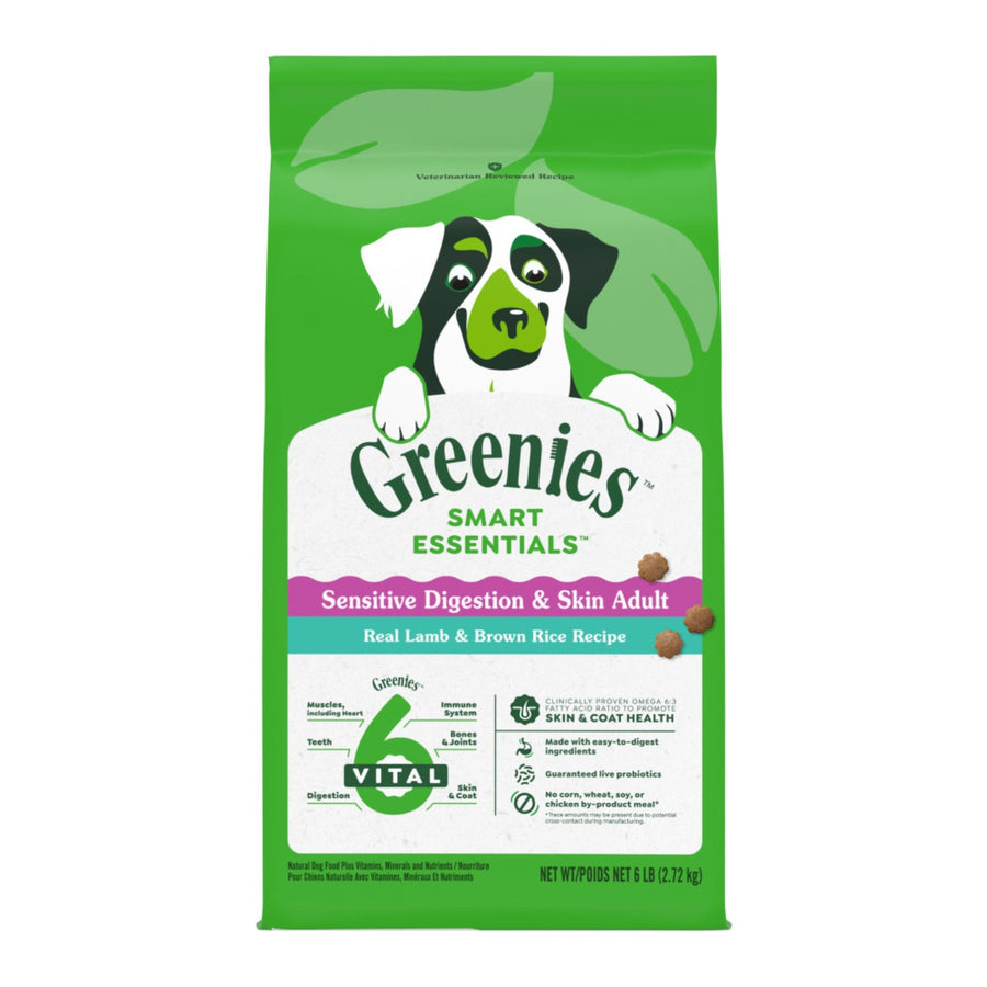 Greenies Smart Essentials Sensitive Digestion  Skin Dry Dog Food Lamb, 1ea/6 lb