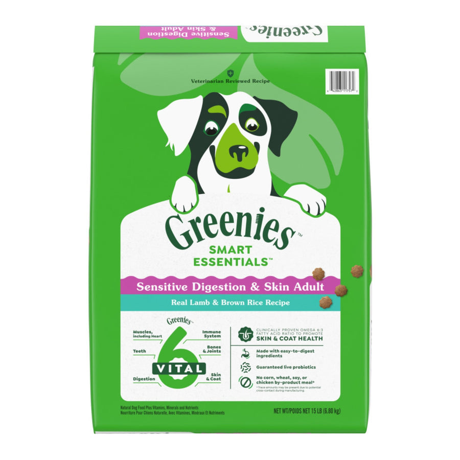 Greenies Smart Essentials Sensitive Digestion & Skin Dry Dog Food Lamb 15lbs