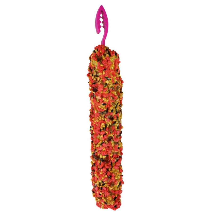 A and E Cages Smakers Snack Strawberry Treat Stick Display for Parakeets 12 Count