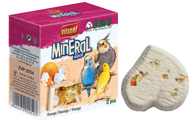 A and E Cages Vitapol Infused Mineral Block for Birds Orange 35 grams