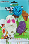 A &E Cages Nibbles Small Animal Loofah Chew Toy Eggplant-Ball-Mouse; 1ea