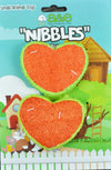 A &E Cages Nibbles Small Animal Loofah Chew Toy Hearts; 1ea