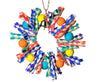 A and E Cages Made in America Fiesta Wreath Bird Toy SM 9in X 7in X 2in