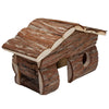A E Cages Nibbles Log Cabin Small Animal Hut Brown; 1ea-MD
