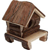 A E Cages Nibbles Log Cabin Small Animal Hut Deluxe Brown; 1ea-6In X 4.5In X 4.5 in