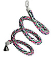 A and E Cages Rainbow Cotton Rope Boing with Bell Bird Toy MD