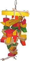 A and E Cages Happy Beaks Parallelogram Wooden Bird Toy LG
