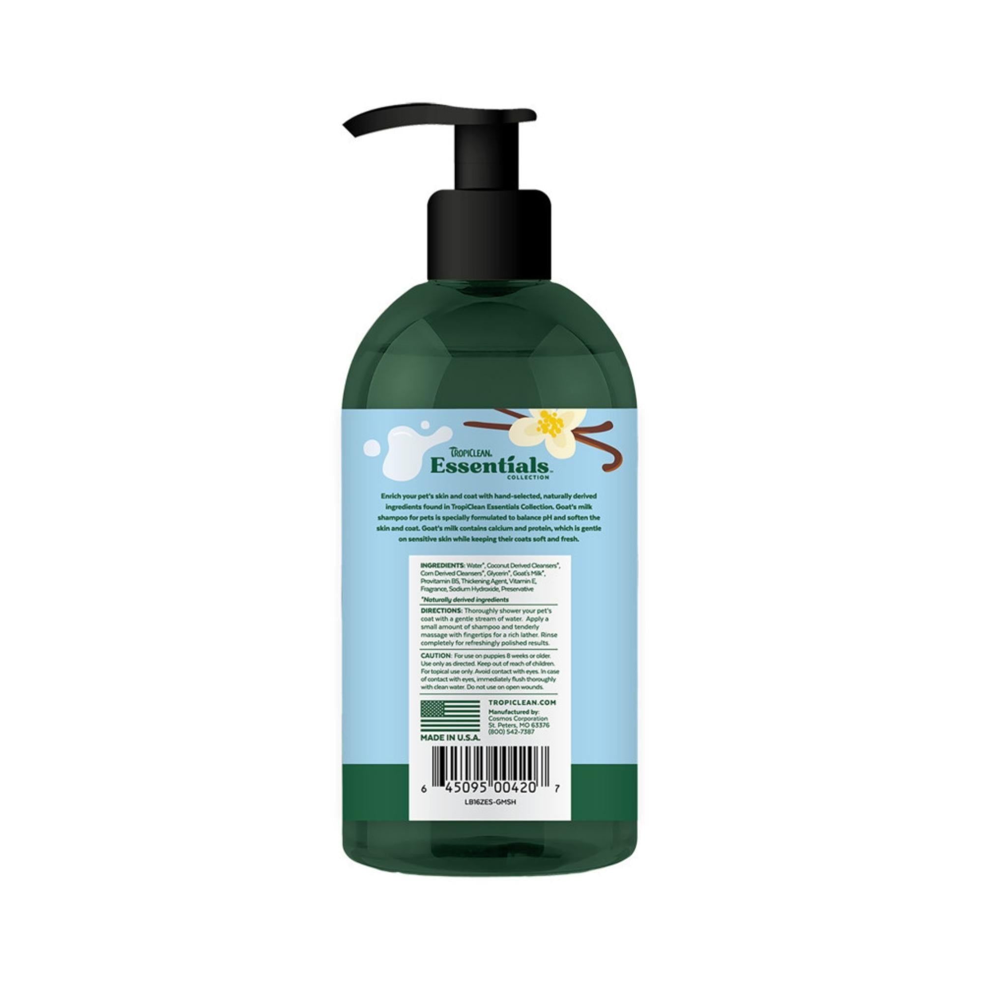 TropiClean Essentials Goat's Milk Shampoo for Dogs, Puppies & Cats 1ea/16 oz Default Title