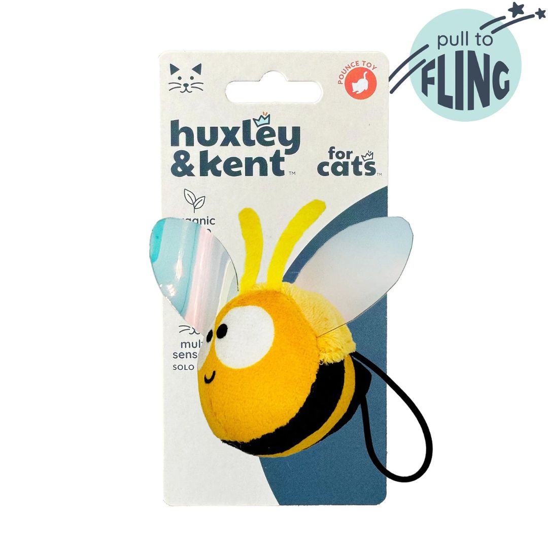 H&K C Flinger Bumble Bee Organic Catnip Plush Crinkle