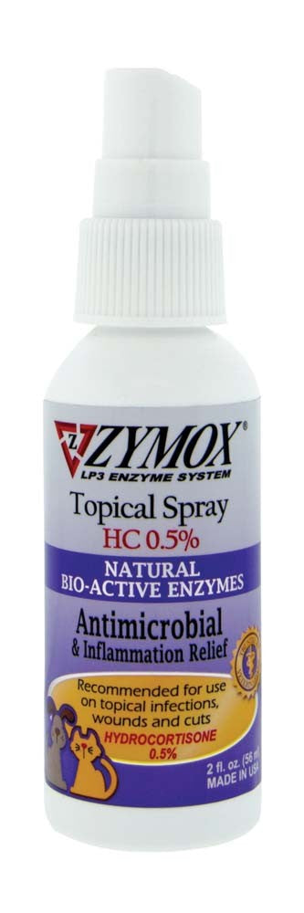Zymox Topical Spray .5% Hydrocortisone 2oz