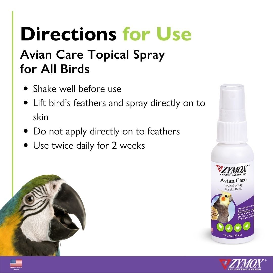Zymox Avian Care Topical Solution Spray 2 oz (3pack)