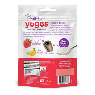 Fruitables Yogos Real Yogurt Dog Treats Strawberry & Banana, 1ea/12oz.