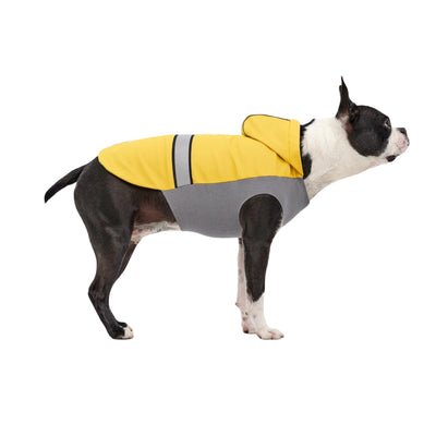 Goo-Eez Reflective Hooded Raincoat Yellow/Gray XSmall