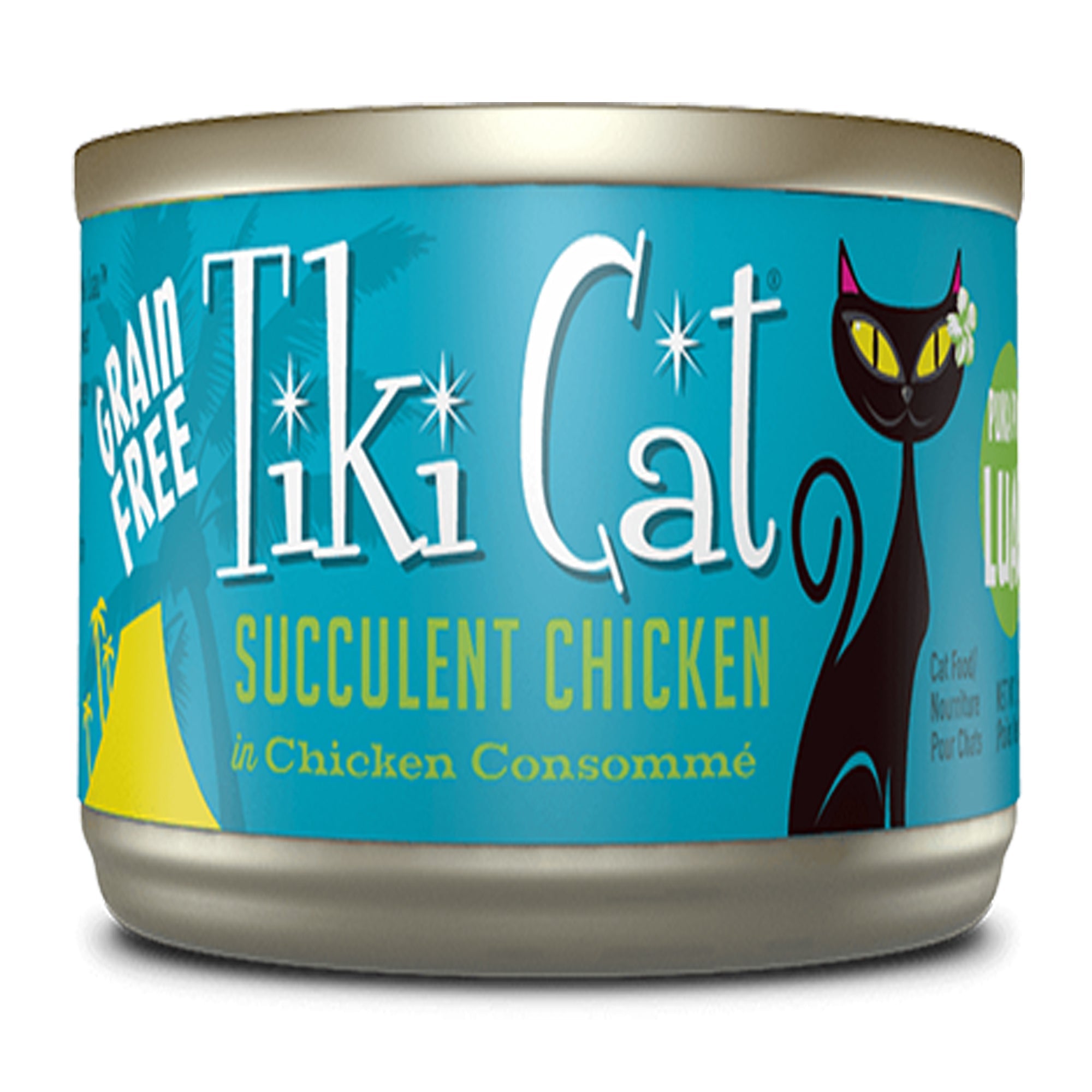 Tiki Pets Cat Luau Puka Succulent Chicken 2.8oz. (Case of 12)