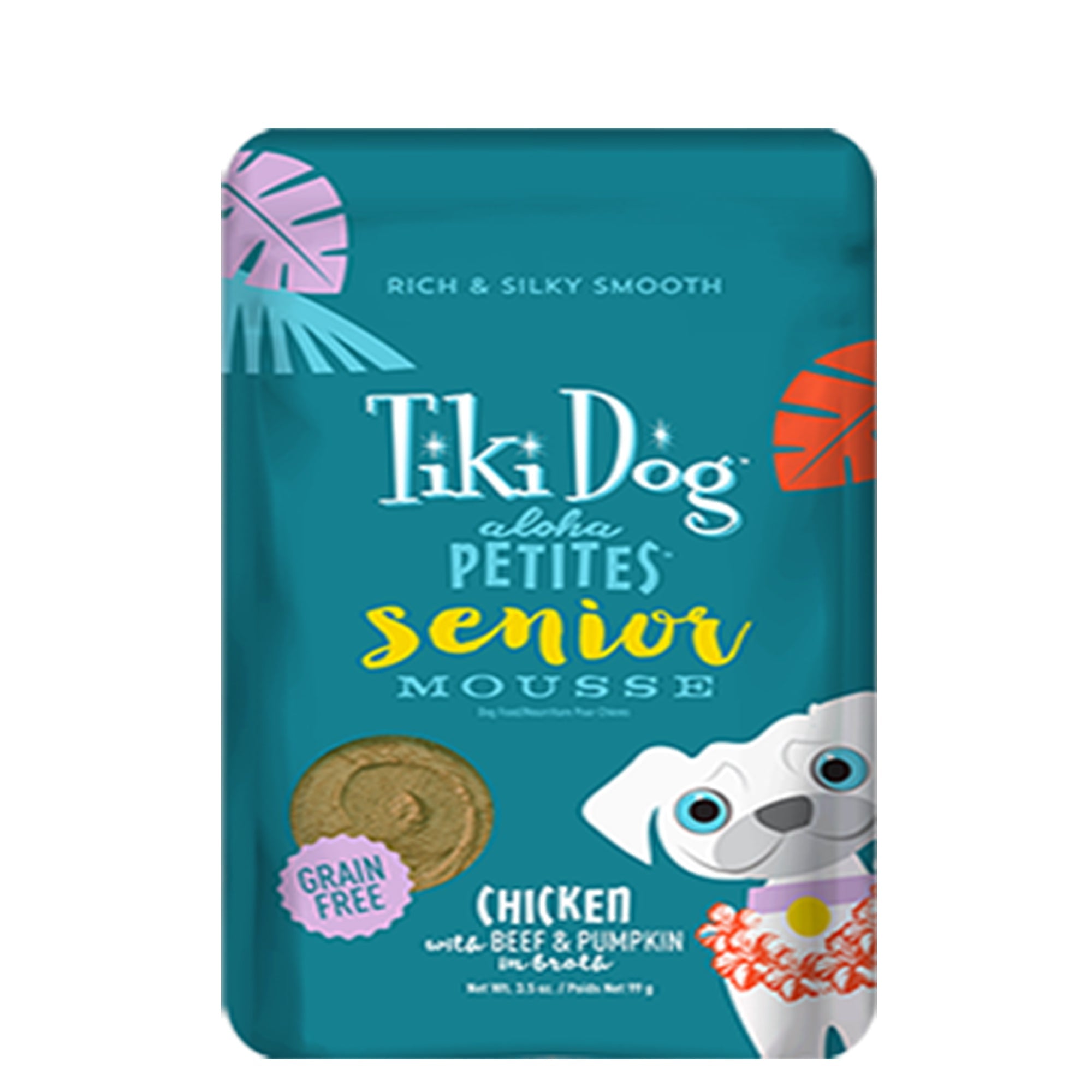Tiki Pets Dog Aloha Mousse Senior 3.5oz.(Case of 12)